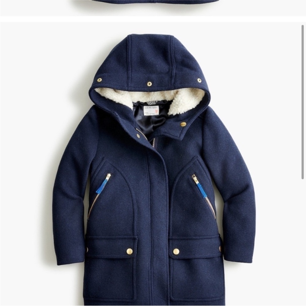 Crewcuts Navy Blue Wool Stadium Kids Coat Size 4-5 - Picture 4 of 11